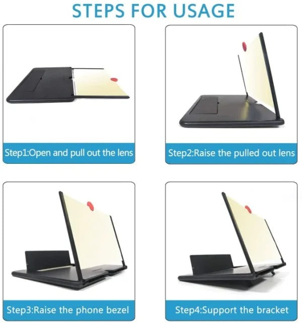 F3 Mobile Screen Magnifier | Large Display Amplifier for Eye Protection