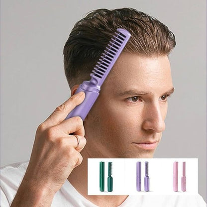 2-in-1 Wireless Hair Styling Brush, Straightener, Curler Comb