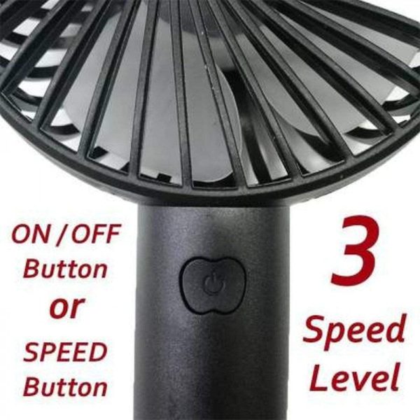 Portable USB Rechargeable Mini Fan | 3-Speed Handheld Cooling Fan
