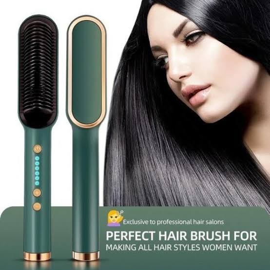 HQT-909B Electric Hair Straightening Brush – Professional, Random Color