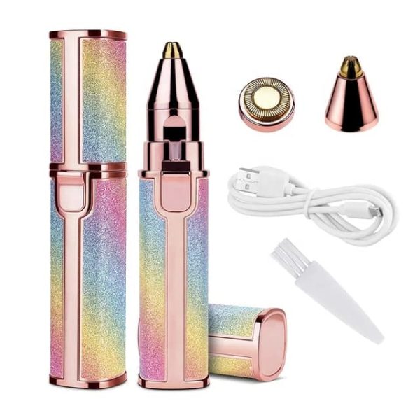 2-in-1 Electric Eyebrow & Facial Hair Remover Trimmer for Women, Rechargeable
