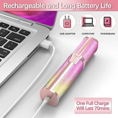 2-in-1 Electric Eyebrow & Facial Hair Remover Trimmer for Women, Rechargeable