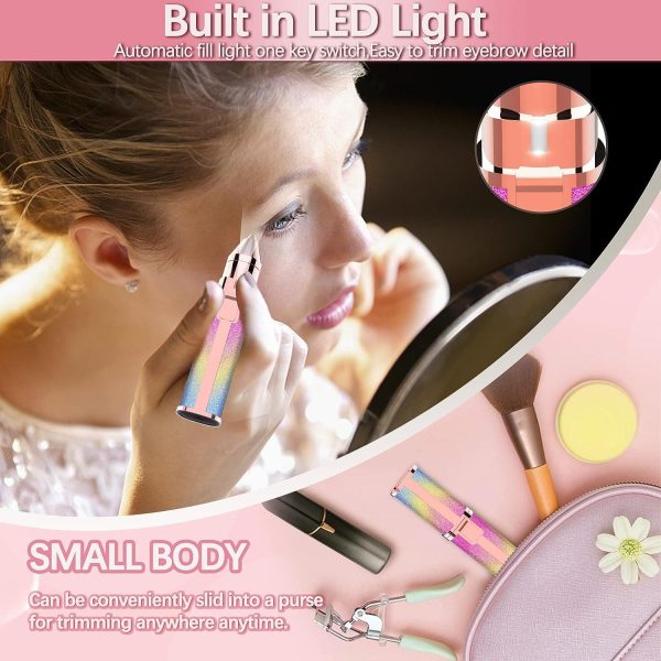 2-in-1 Electric Eyebrow & Facial Hair Remover Trimmer for Women, Rechargeable