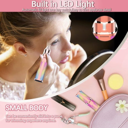 2-in-1 Electric Eyebrow & Facial Hair Remover Trimmer for Women, Rechargeable